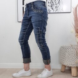 Loose Fit Turn Up Jeans