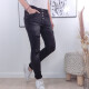 Black denim destroyed Jeans L