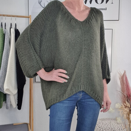 V-Neck Pulli BAT SLEEVES- One Size (9 Farben) Forrest