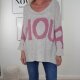 Maxi Vokuhila Pulli AMOUR- One Size