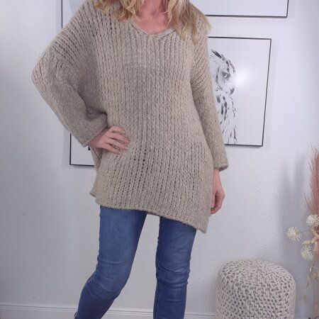 Maxi Grobstrick Pulli- One Size