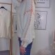 V-Neck Pulli mit Neon Naht- One Size