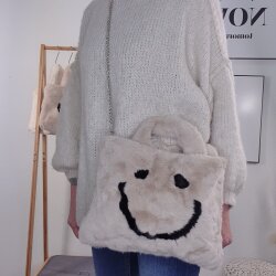 Kleine Web Pelz Tasche SMILE (6 Farben)