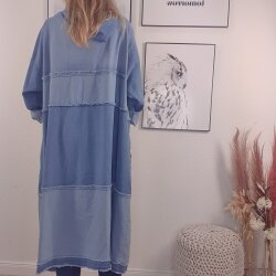Maxi Mantel Kleid DENIM- One Size