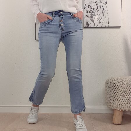 Cropped Straight Leg Jeans Denim S