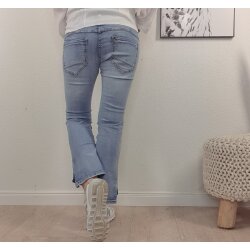 Cropped Straight Leg Jeans Denim S