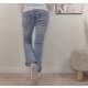 Cropped Straight Leg Jeans Denim S