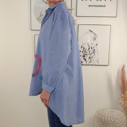 Nadelstreifen Hemd LOVE- One Size