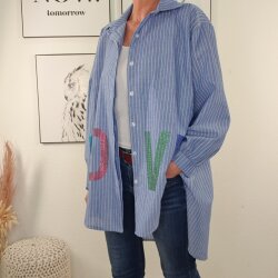 Nadelstreifen Hemd LOVE- One Size