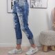 Destroyed Boyfriend Jeans GRAFFITTI