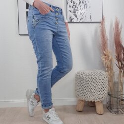 Basic Boyfriend Jeans- von M bis 4XL Gobelin Pocket M