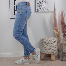 Basic Boyfriend Jeans- von M bis 4XL Gobelin Pocket M