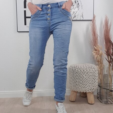 Basic Boyfriend Jeans- von M bis 4XL Gobelin Pocket XL