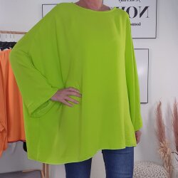 Oversized Maxi Shirt- One Size (7 Farben) Neon Gr&uuml;n