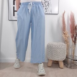 Wide Leg Schlupf Jeans- One Size