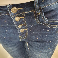 Strass Glitzer Jeans Denim Glitter-S