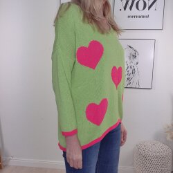 Sommer Pullover PINK HEARTS- One Size