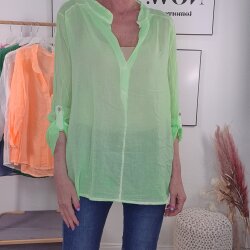 Leichtes Fischerhemd- One Size ( 6 Farben) Neon Gr&uuml;n