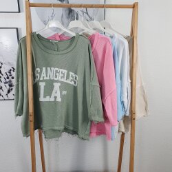 Halbarm Sweater Los Angeles- One size 36-42 (5 Farben)