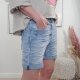 Karostar Damen Baggy Denim Stretch-Shorts Kurze Denim Jeans Hose Boyfriend
