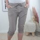 Bermuda Schlupfhose Jogger 4 Farben- One Size 36 bis 42 Taupe