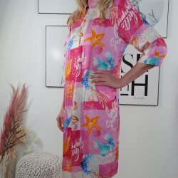 Schlupf Kleid Ocean Summer mit Taschen- One Size 36 bis 42