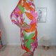 Schlupf Kleid Hibiskus mit Taschen- One Size 36 bis 42