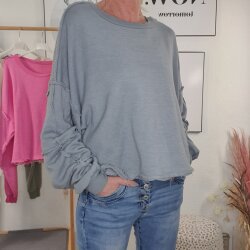 Boxy Sweatshirt Raw Cuts- One Size 36 bis 44 (7 Farben)