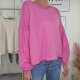 Boxy Sweatshirt Raw Cuts- One Size 36 bis 44 (7 Farben)