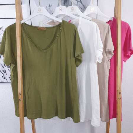 Basic Shirt Natural- One Size 36 bis 42 (4 Farben)