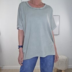Oversized Vokuhila Shirt One Size Khaki