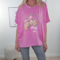 Oversized Vokuhila Shirt Parisienne- One Size 36 bis 44 Pink