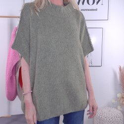 Kuscheliger Turtleneck Poncho Pullover- One Size 36 bis 44