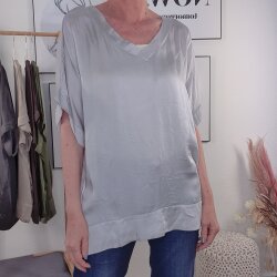 Seidiges Blusen Shirt Curvy- One Size 36 bis 44