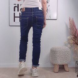 Stretch Jeans Boyfriend Look  5 Schmuck Kn&ouml;pfe