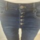 Stretch Jeans Boyfriend Look  5 Schmuck Kn&ouml;pfe