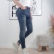 Jewelly Damen Stretch Mom Jeans| Slim Boyfriend Style| Zipper und Knopf