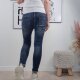 Jewelly Damen Stretch Mom Jeans| Slim Boyfriend Style| Zipper und Knopf