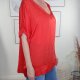 Seidiges Blusen Shirt Curvy- One Size 36 bis 44 Rot