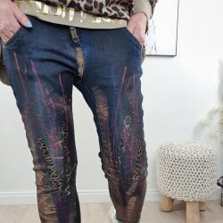 Boyfriend Jeans Leo &amp; Red Dark Denim-M