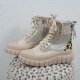 High Top Plateau Sneaker Beige Leo