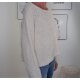 Pulli Alpaka- One Size 34 bis 42 Wollwei&szlig;