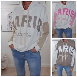 Hoodie Bonjour Paris- One Size 34 bis 42