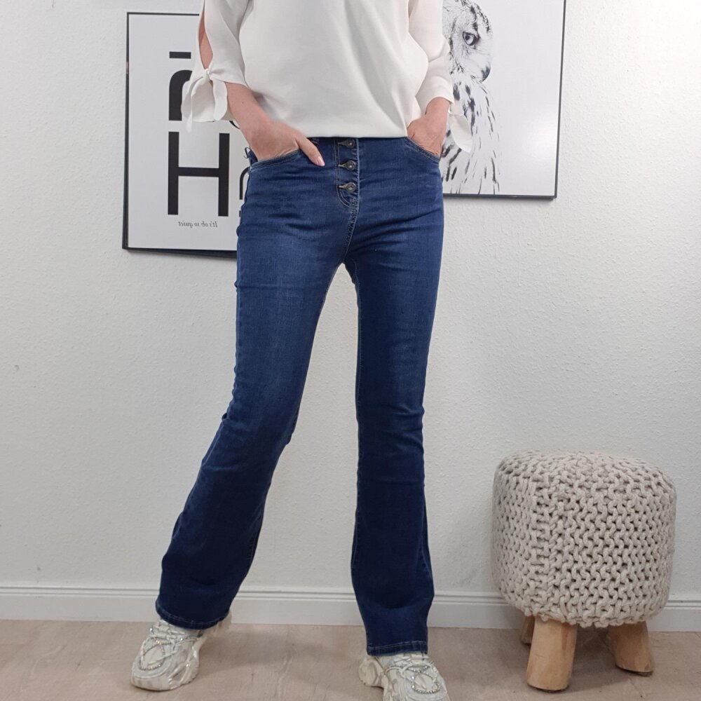 Flared Log Flared leg Stretch Jeans - Tim Collins - Stilvolle italienische Mode ...
