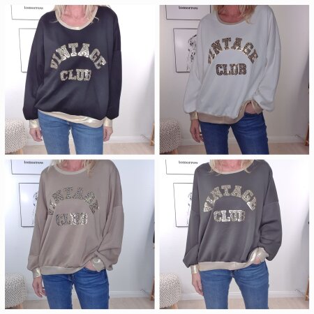 Sweatshirt Vintage Club- One Size 36 bis 44