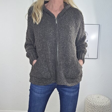 Kapuzen Jacke Alpaka- One Size 36 bis 42