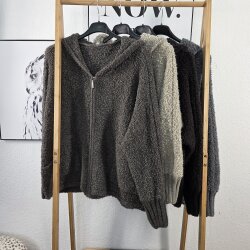 Kapuzen Jacke Alpaka- One Size 36 bis 42