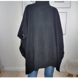 Rollkragen Poncho Braid