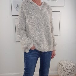 Kapuzen Pullover Alpaka- One Size 36 bis 42