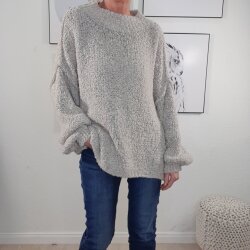 Turtle Neck Kuschel Pulli Boucle- One Size